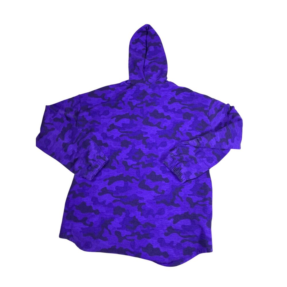 Zelos Purple Camo Quarter Zip Pullover Womens Large Y2K Athletic Activewear - Picture 2 of 4